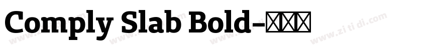 Comply Slab Bold字体转换